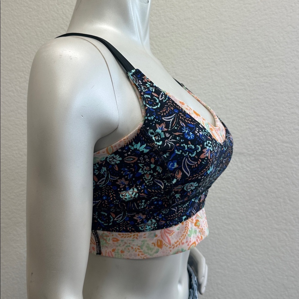 FREE PEOPLE Movement Multicolor Floral Sports Bra Women’s - Picture 6 of 10